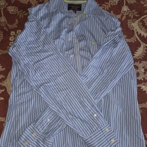 Abercrombie & Fitch Men's Blue Striped Shirt
